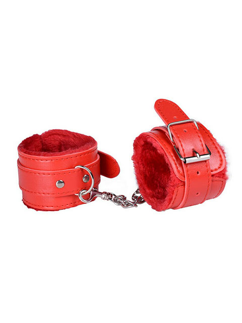 Esposas en cuero y peluche