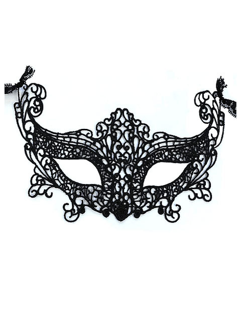 Antifaz en crochet color negro