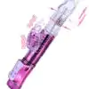 Vibrador doble estimulación platinado sube y baja