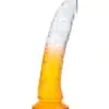 Dildo translucido con chupa 20 cm