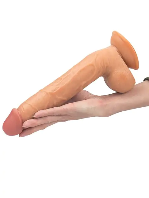Dildo con testículos y chupa 26 cm - Imagen 2